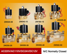 Magnetventil Luft Wasser Gas Öl Messing Schließer 12V 24V 220V BSP 1/4"-2"
