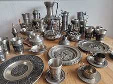 ###  Zinn Geschirr - Zinn Konvolut  92 - 95 % ZINNINHALT  ca.20 Kg  Vollwert ###
