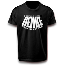 Denke Kritisierend - Wachsam bleiben T-Shirt Unisex, Verschiedene Farben