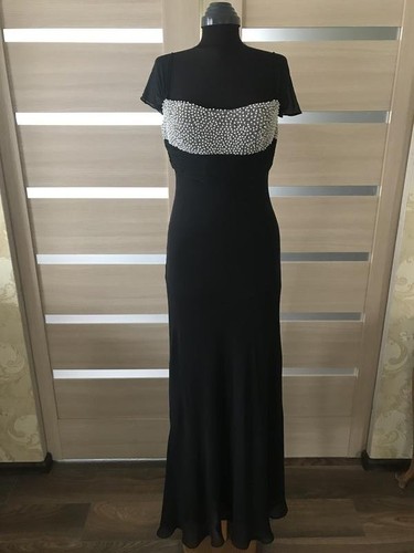 Women dress black silk - silk, s