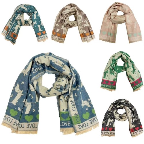 Schal mit hunde motiv dog - hunde,
