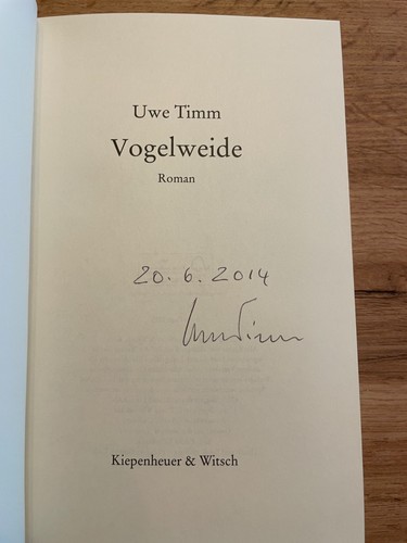 Uwe timm vogelweide signiert - timm,