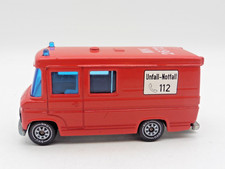 SIKU 1911  -  Mercedes L 406 D / Binz Rettungswagen  2. Version - Unfall Notfall