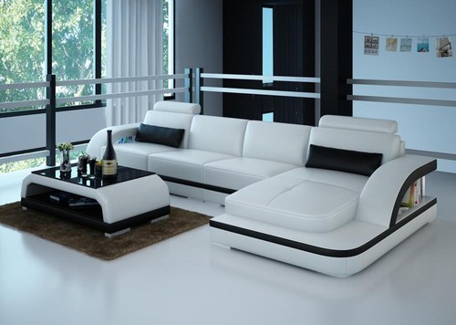 Ledersofa couch wohnlandschaft - couch,