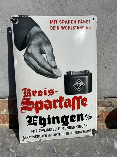 Sparkasse emailschild ehingen - emailschild,