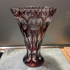Bleikristall Überfang Vase