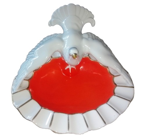 Aschenbecher schale mit taube - schale,