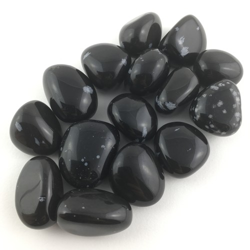 Schnee obsidian trommelsteine - obsidian,