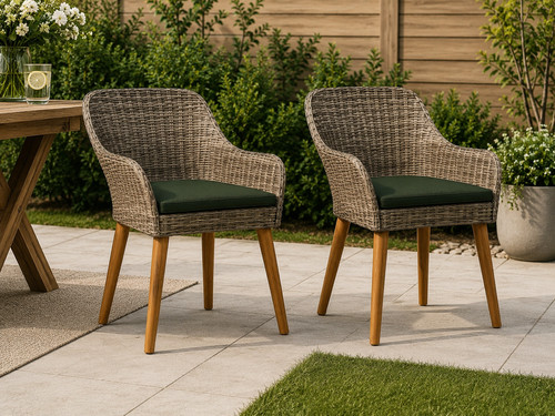 Gartenstuhl poly rattan - 2x,