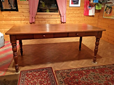 Esstisch Küchentisch Landhaustisch Massivholz 2 Schubladen gedrechselte Füße TOP