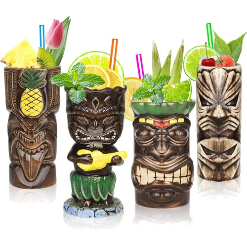 Tiki cocktail tassen set 4 - tiki-cocktail,