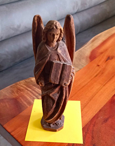 Holzfigur engel braun cm - engel,