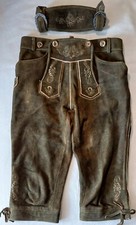 Herren Trachtenlederhose mit Hosenträger, Kniebund, Gr. 46, Tracht, Lederhose