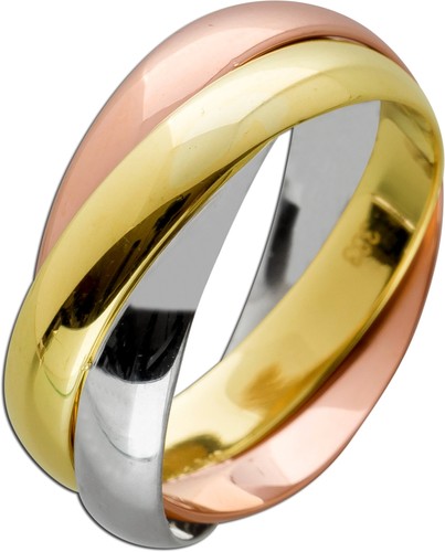 Tricolor dreifach ring - dreifach,