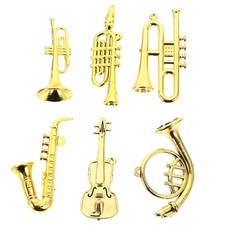  6 Pcs Miniatur Trompete