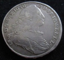 MDS ALTDEUTSCHLAND BAYERN MADONNENTALER 1777 "MAXIMILIAN III JOSEPH", SILBER #N