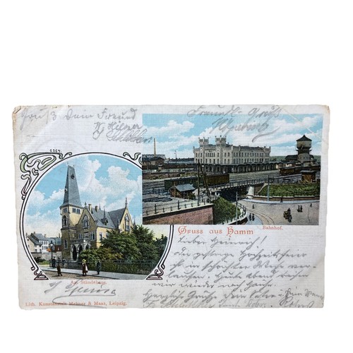 Postkarte hamm bahnhof - postkarte,