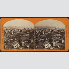 Stereofotografie: Abdullah Frères. Blick auf Stadt, Bazar und Moschee. Istanbul