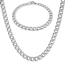 Panzerkette mit / ohne Armband aus Edelstahl Herrenkette Halskette gold silber