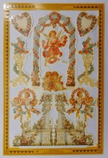 Glanzbilder Engel Harfe Musik