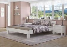 Doppelbett Buche waschweiß