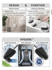 Bross Silikon Toilettenbürste, Klobürste, mit Halter 