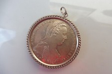 schöner, alter , großer Anhänger ,  Münzanhänger , Theresienthaler  ,  Silber