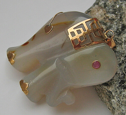 Elefant aus 14kt 585 - , gold