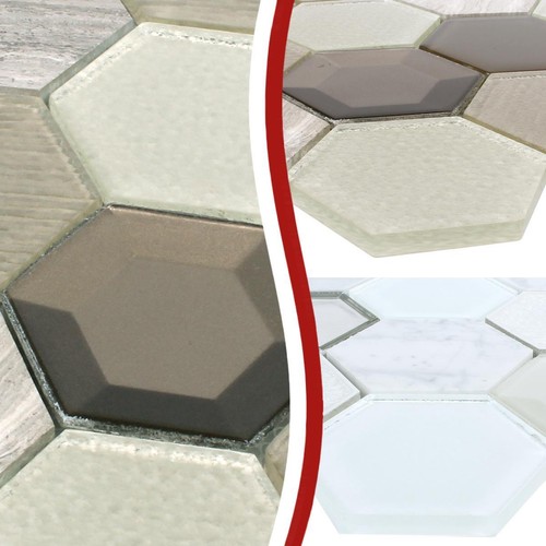 Mosaikfliesen hexagon concrete - mosaikfliesen,