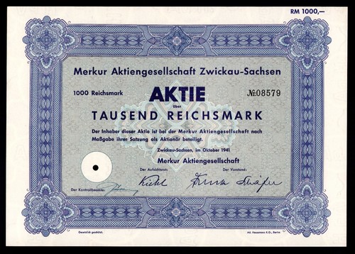 Historisches wertpapier aktie - wertpapier,