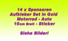 Sponsoren Aufkleber Set GOLD -