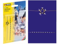 Noch 51202 Lichterkette und Weihnachtsstern Weihnachtsmarkt Winter H0 Neu