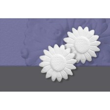 3D Wandtattoo Wandsticker Sonnenblume 16x Wanddekoration Ø 14 cm weiß Blume
