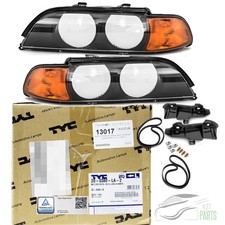 Scheinwerfer Glas RECHTS & LINKS Gehäuse+Blinker OEM passt für BMW 5er E39 95-00