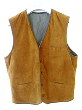 Lederweste Weste Jacke Lammleder Bikerweste Herren Motorrad Biker  52