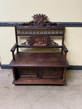 Antike  Bretonische Bank, Schuhschrank - Bretagne  - Lieferung möglich!