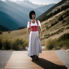 Dirndl, Trachten, Gr 42, Manufaktur Grasegger, Garmisch, rot/ kariert