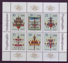 DDR Klbg. 3289-3294 Erzgebirgische Leuchterspinnen postfrisch