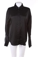 ZARA Bluse Satin S schwarz