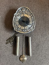  Hermle - Wanduhr mit Pendel und Gewichten ca. 32cm - Uhrwerk Nr. 080569