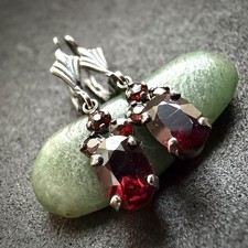 Vintage Granat Ohrringe 935