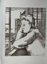 Aquatinta radierung frau - aquatinta,