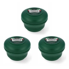 3x PRORASO Rasierseife Tiegel