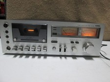 Aiwa Stereo Cassette Deck AD-6400, silber. Vintage, Baujahr ca. 1978-1982.