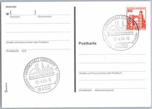 Sonderstempel hirschau - sonderstempel,