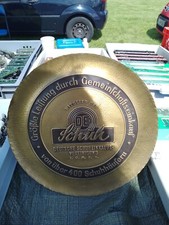 Alte Werbung Werbeteller DE Schuh Messing Werbeaufsteller 50er Jahre Midcentury