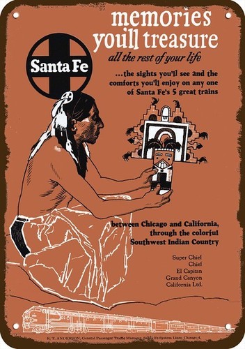 1952 santa railroad - santa, fe