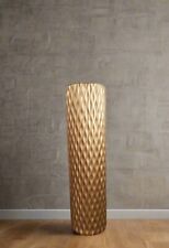 Große goldene geometrische dekorative bodenstehende Keramik Vase 60 cm 24 cm