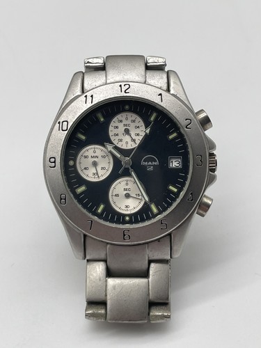 Man 40mm edelstahl chronograph - man,