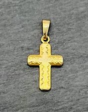 333/- 8KT Gelbgold Anhänger, Kreuz, mit Muster, guter Zustand
